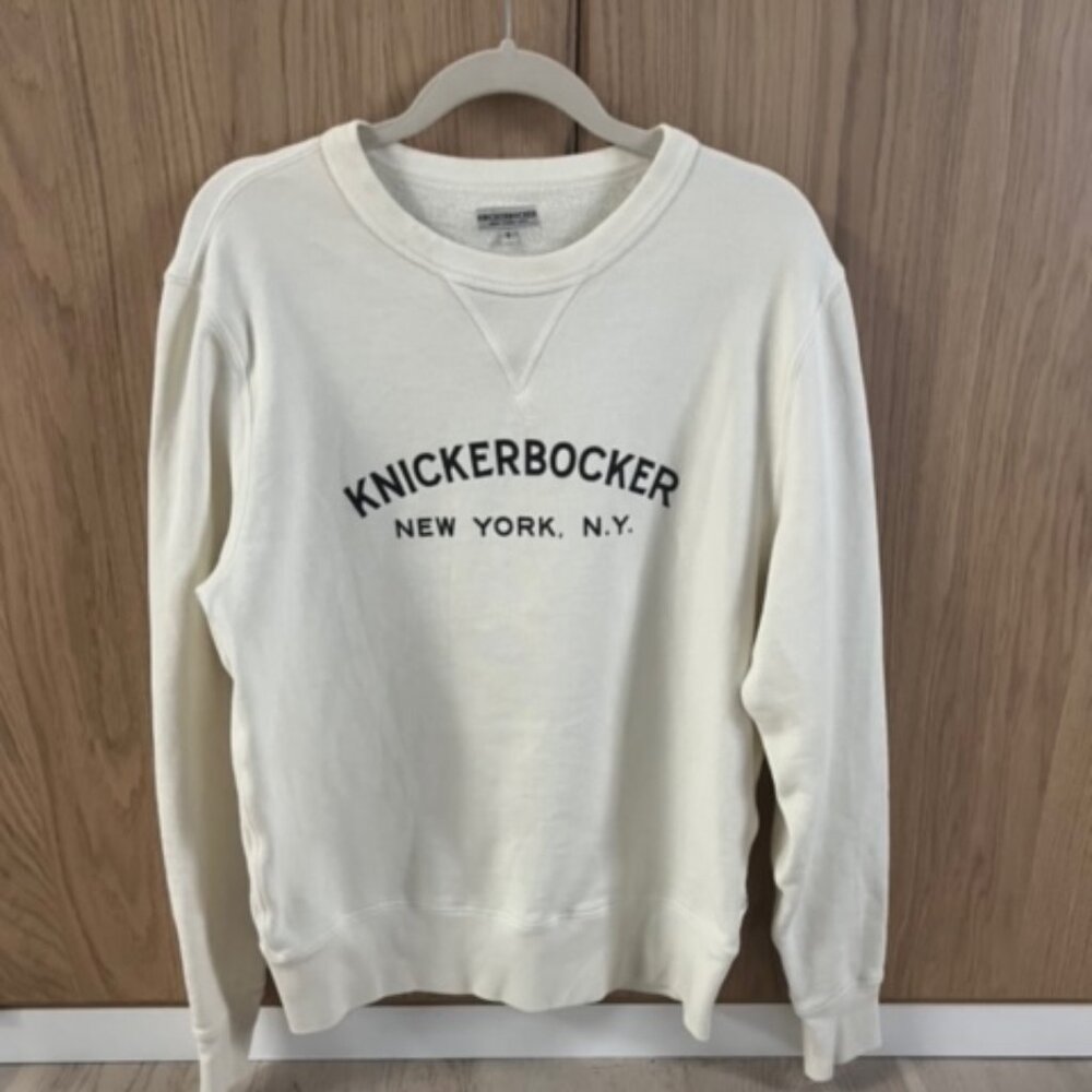 Mens White Knickerbocker NY Crewneck - Size Small